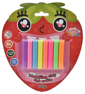 Kiddy Clay Pack of 8 Modelling & Sculpting Clay (100 g.), Colourful Reusable DIY Soft Clay, Creative Art & Crafts, Ideal Gift for Kids, 2 Neon & 6 Regular colours Set